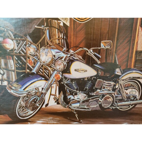 2003 Harley Davidson Puzzle 1000 Piece Catch Of The Day Scott Jacobs Complete - Picture 5 of 12